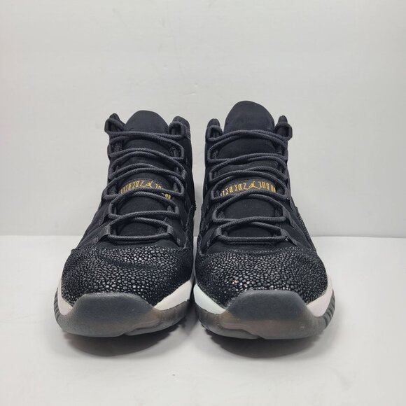 Air Jordan 11 Retro Premium HC Girl's Black Sneakers 852625-030 US Size 7.5Y - Picture 5 of 10